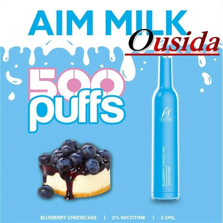 Jednorázová elektronická cigareta Aim Milk 500 potáhnutí