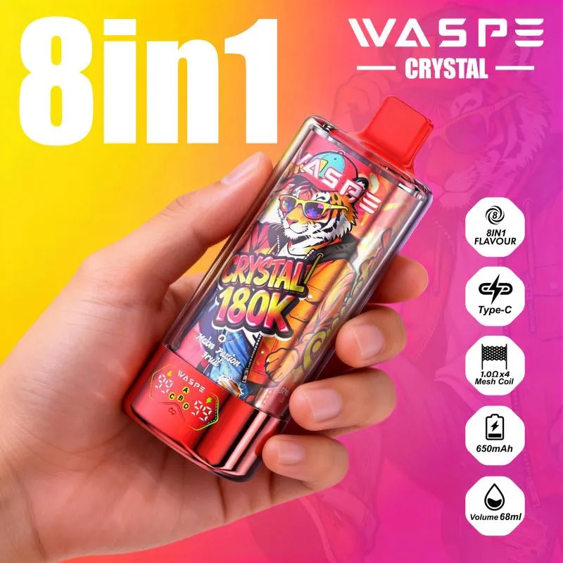 Waspe Crystal 8 in 1 180K puffs 3 Waspe Crystal 8 in 1 180K puffs 3