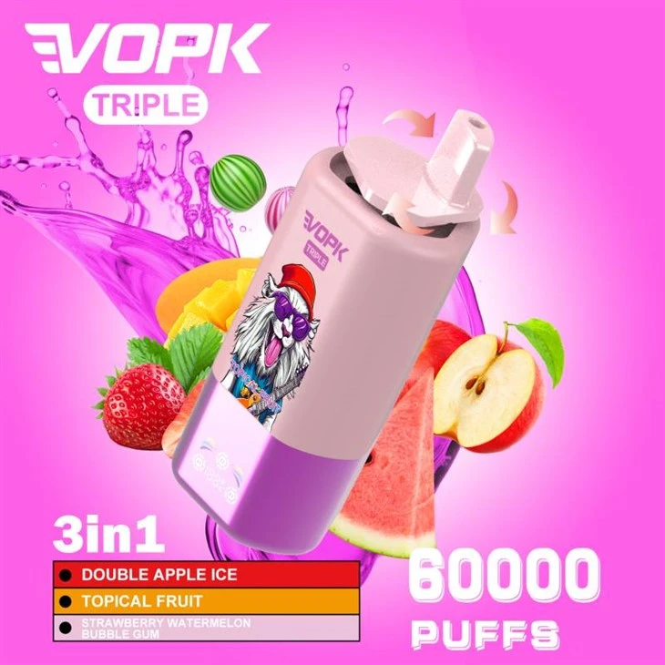 Vopk Triple 3 v 1 60000 nafouknutí tři příchutě